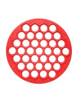 Пластикова пельменниця (форма для приготування пельменів) Ø26 см Червона