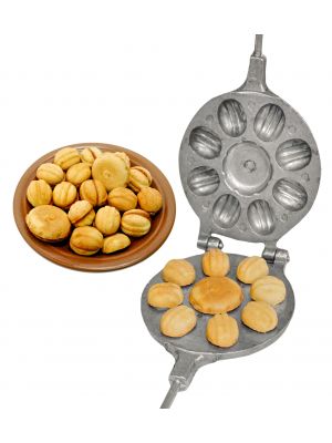 Форма для выпечки крупных орешков со сгущенкой (орешница) — 8 орехов + цветок
