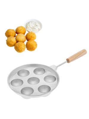 Форма для приготовления сырных творожных шариков пончиков такоячница на 7 шариков с ручками