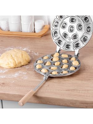 Орешница форма для выпечки орешков на 17 половинок орехов со съемными ручками (картонная красочная упаковка)