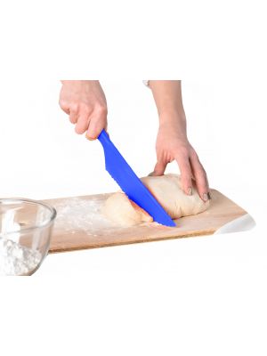 Пластиковый кухонный нож Utility для силиконового коврика крема, торта, теста овощей и фруктов 30.5 см Синий