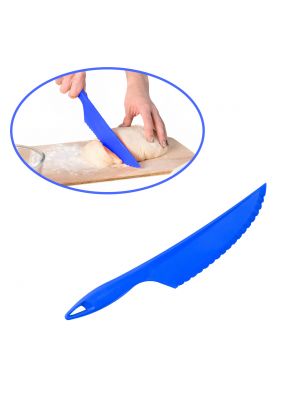 Пластиковый кухонный нож Utility для силиконового коврика крема, торта, теста овощей и фруктов 30.5 см Синий