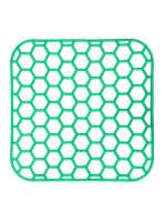 Коврик для раковины мойки эластичный прямоугольный силиконовый 28 х 28 см Зеленый