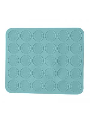 Форма силиконовая для выпечки «Macaroons» коврик 25 х 28 см (30 шт х 3,5 см) Зелена
