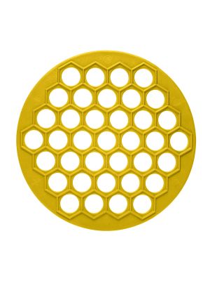 Пластикова пельменниця (форма для приготування пельменів) Ø26 см Жовта