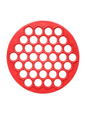 Пластикова пельменниця (форма для приготування пельменів) Ø26 см Червона