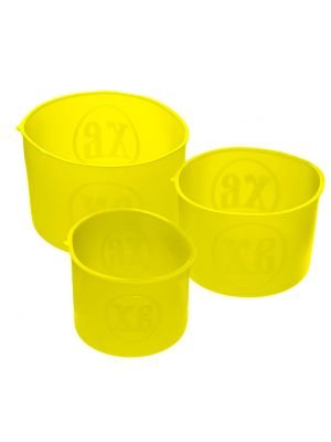 Набір з 3 силіконових форм для випікання паски пасхи (пасок) Жовтий
