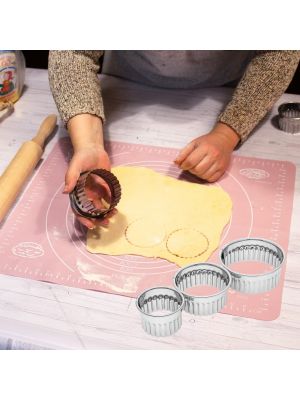 Набір хвилястих форм для оформлення салатів та висічки тіста для пельменів вареників Ø 8.5/7/5.5 см (3 шт.)