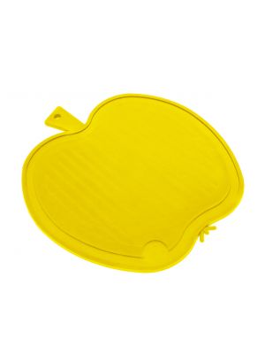 Доска разделочная пластиковая для нарезки мяса, рыбы, овощей и фруктов в форме яблока (220х210 мм) Желтая