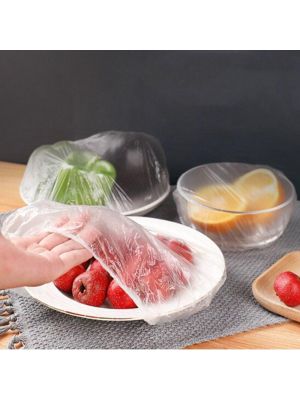 Універсальні пакети на гумці для зберігання продуктів у холодильнику кришка-чохол на тарілку (набір 100 шт.)