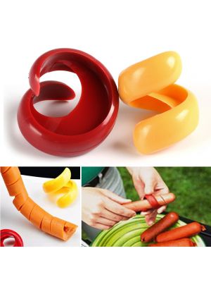 Набір ручних слайсерів із харчового пластику для нарізки сосисок - 2 шт.