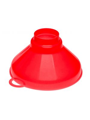 Воронка пластикова з широкою горловиною лійка для банок з широким горлом для консервування Ø 15.5 см Червона