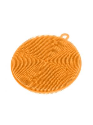 Губка мочалка прихватка для посуды силиконовая Better Sponge 4 в 1 Оранжевая