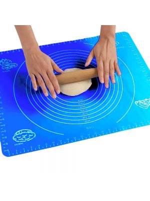 Силіконовий кондитерський килимок для розкачування тіста 40x50 см Синій