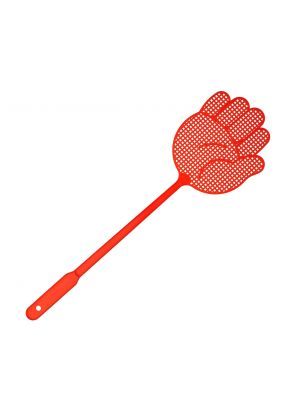 Мухобійка пластикова "Рука" 40х11 см Червона