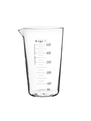 Мензурка (мерный стакан) 500 мл (шкала 25 мл) стеклянный ГОСТ 1770-74