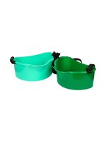Набір із 2 кошиків підвісних відер пластикових для збору ягід з регульованим ременем 3.5 л (Зелений та Салатовий)