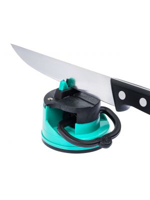 Точилка для ножів з вакуумним кріпленням на присосці Зелена