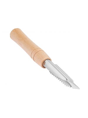 Нож экономка для чистки овощей с деревянной ручкой 18.5 см