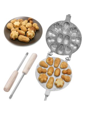 Форма для выпечки орешков и печенья с начинкой орешница «Лесное Ассорти» со съемными ручками RS