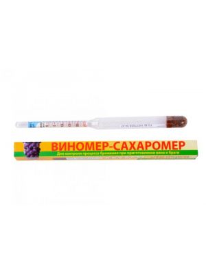 Ареометр виномер-сахаромер бытовой (0-18° спирт, 0-25% сахар) ШаКриЗ