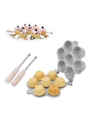 Форма для випічки кексів, кошиків і тарталеток (7 кошиків) зі знімними ручками RS